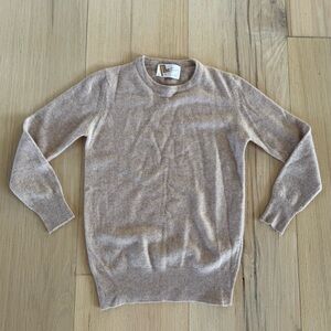 Neil Norman Beige 2 Ply Cashmere Sweater Size Small